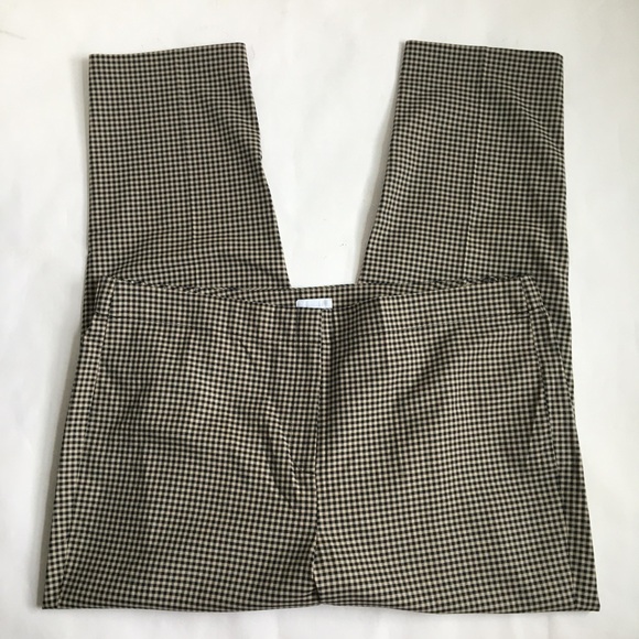 J Jill Plaid Checkered Cotton Ankle Pants Black Brown Size 18 - Picture 7 of 17